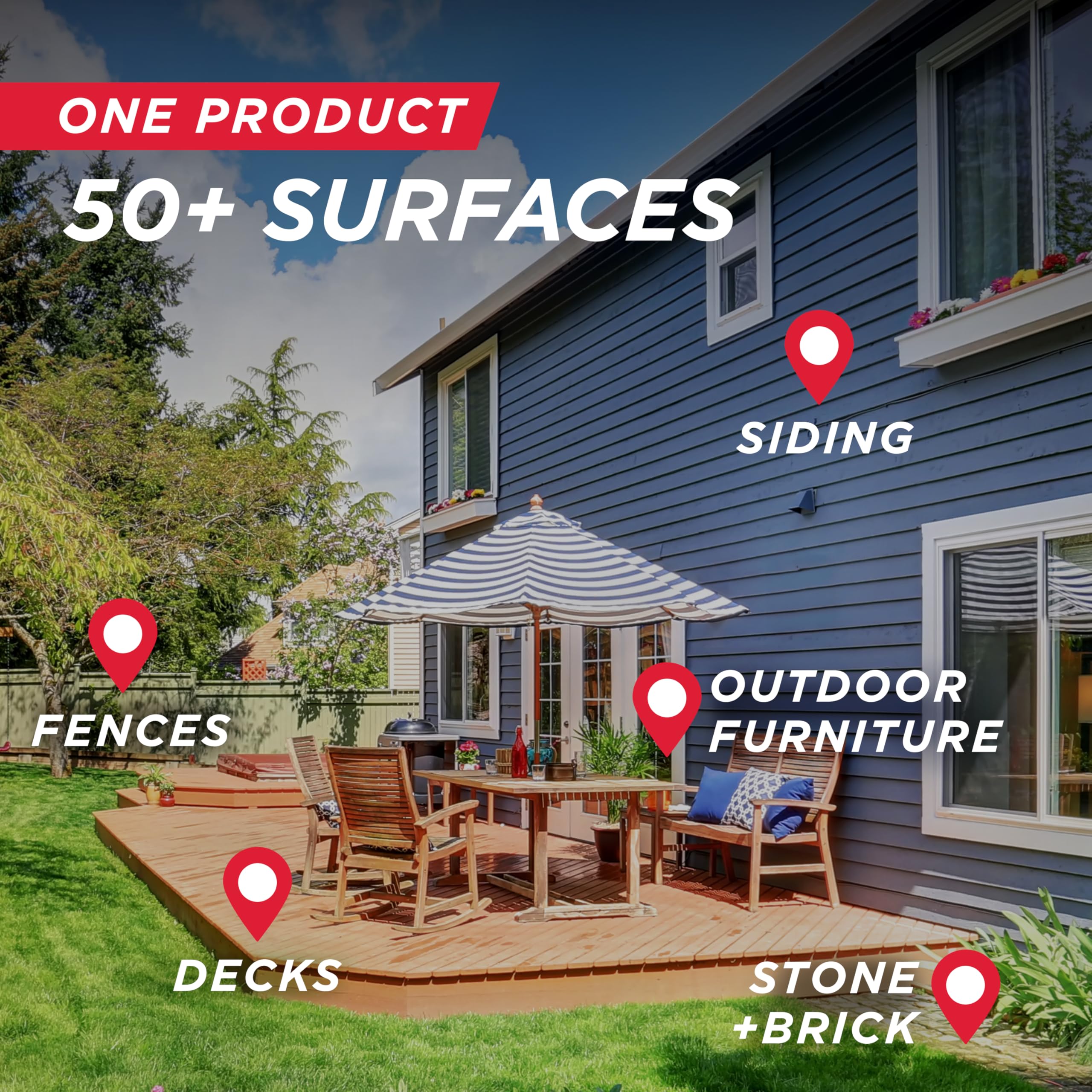 30 SECONDS Outdoor Cleaner used on brick wall