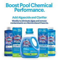 32 Fl Oz bottle of CLOROX Pool&Spa Super Water Clarifier side view