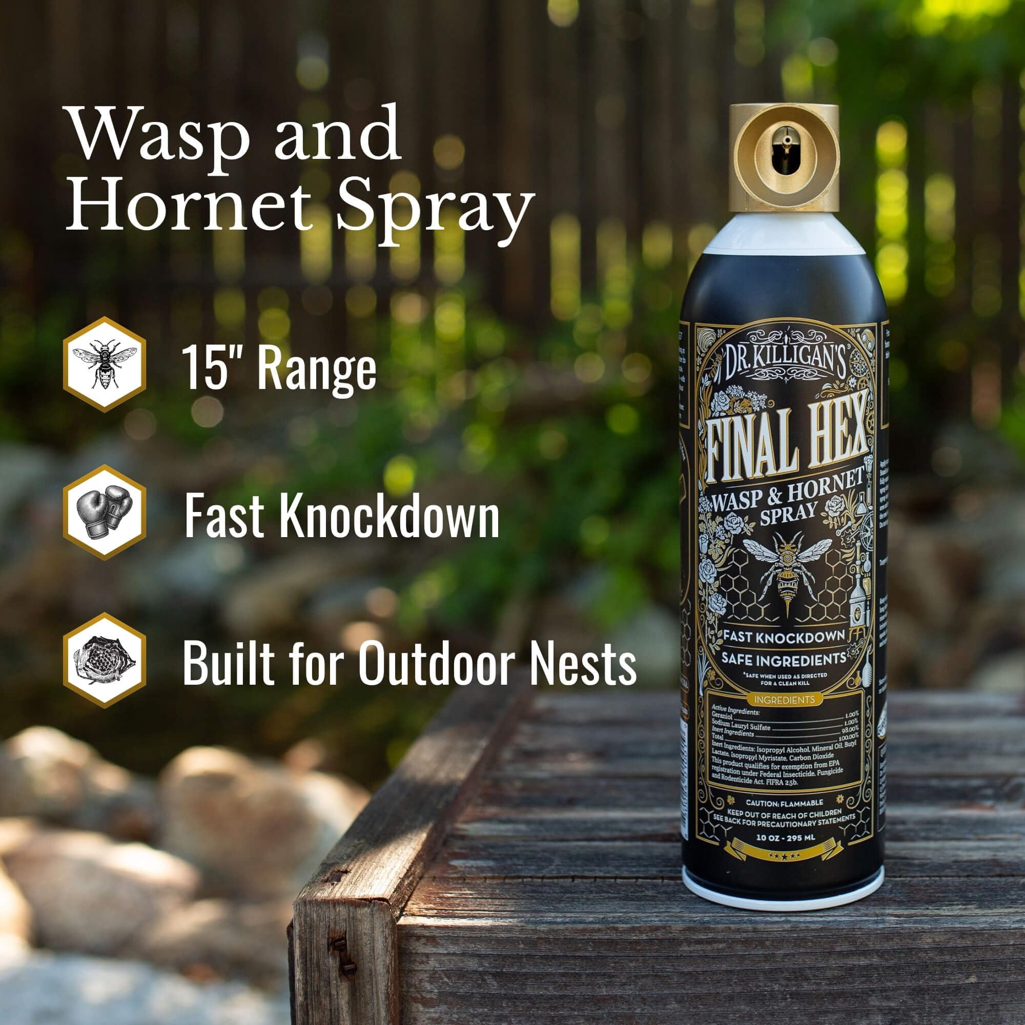 360-degree actuator of Dr. Killigan's Final Hex wasp spray