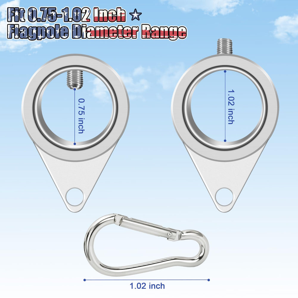 360-degree rotating design of REERON flag pole rings