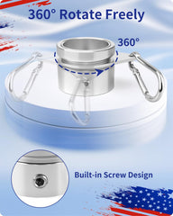 360-degree rotating flagpole rings for easy flag display