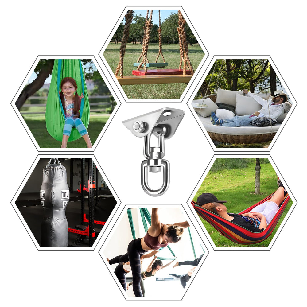 360-degree rotating hook from JACNITAD hammock kit