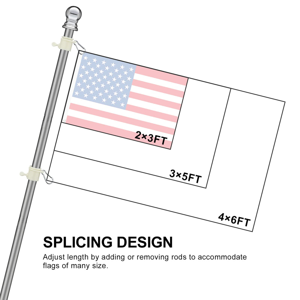 360 degree spinning flag rings on COCONUT flag pole