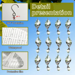360° swivel hooks included with bird scare discs
