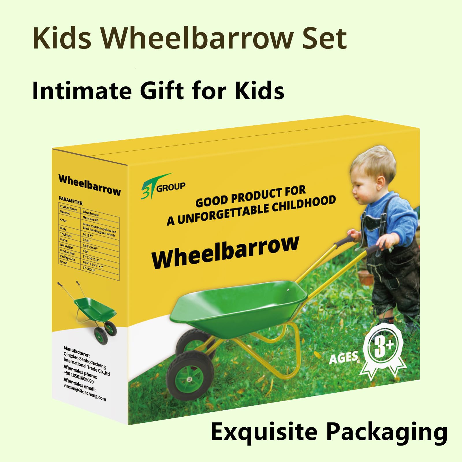3T GROUP Kids Wheelbarrow assembled with screws