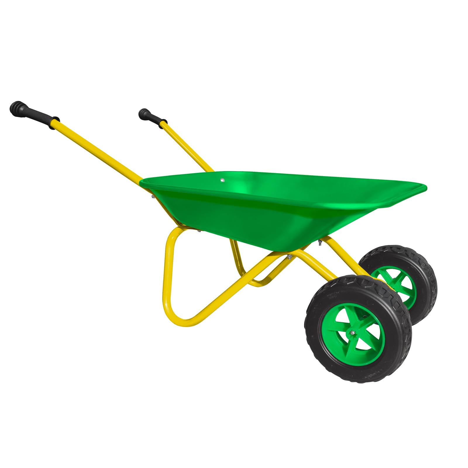 3T GROUP Kids Wheelbarrow front view in green