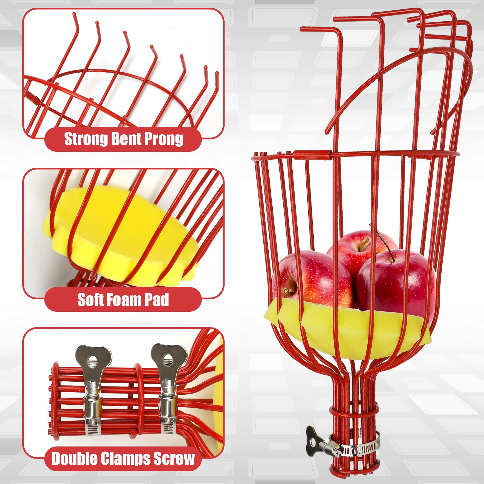 3TVol Fruit Picker Basket back view showing sturdy construction