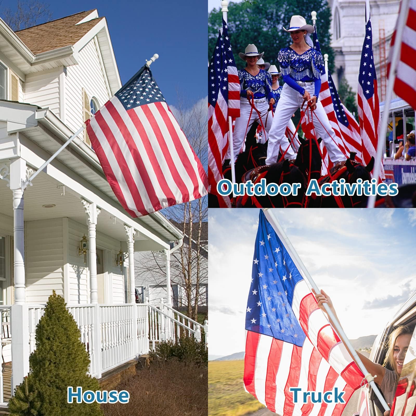 3x5 American flag waving in the wind