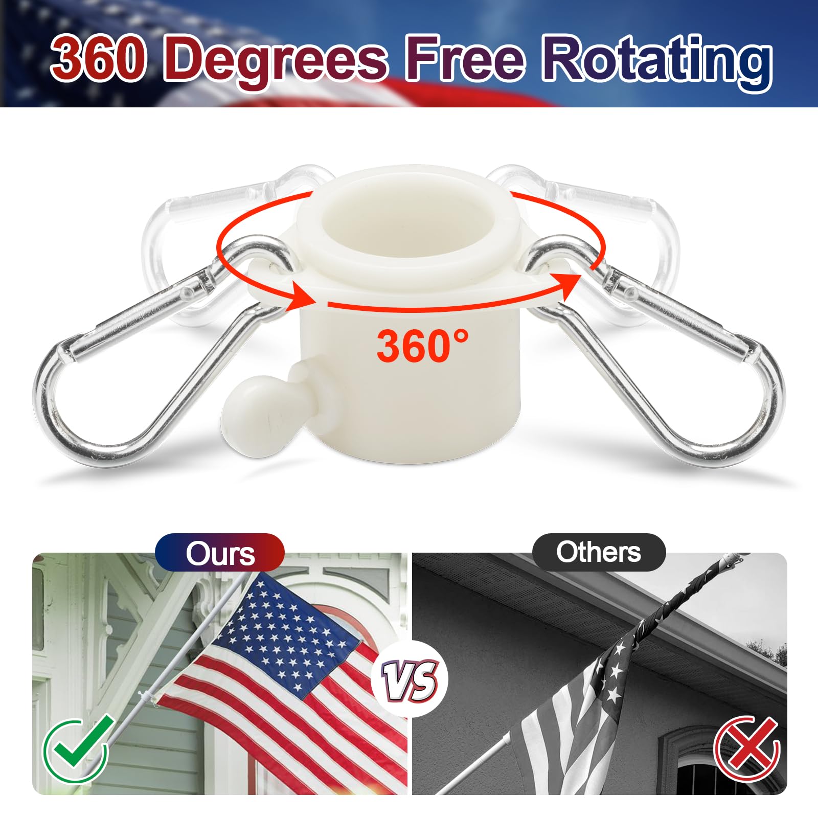3x5 ft American flag included in Barcetine kit