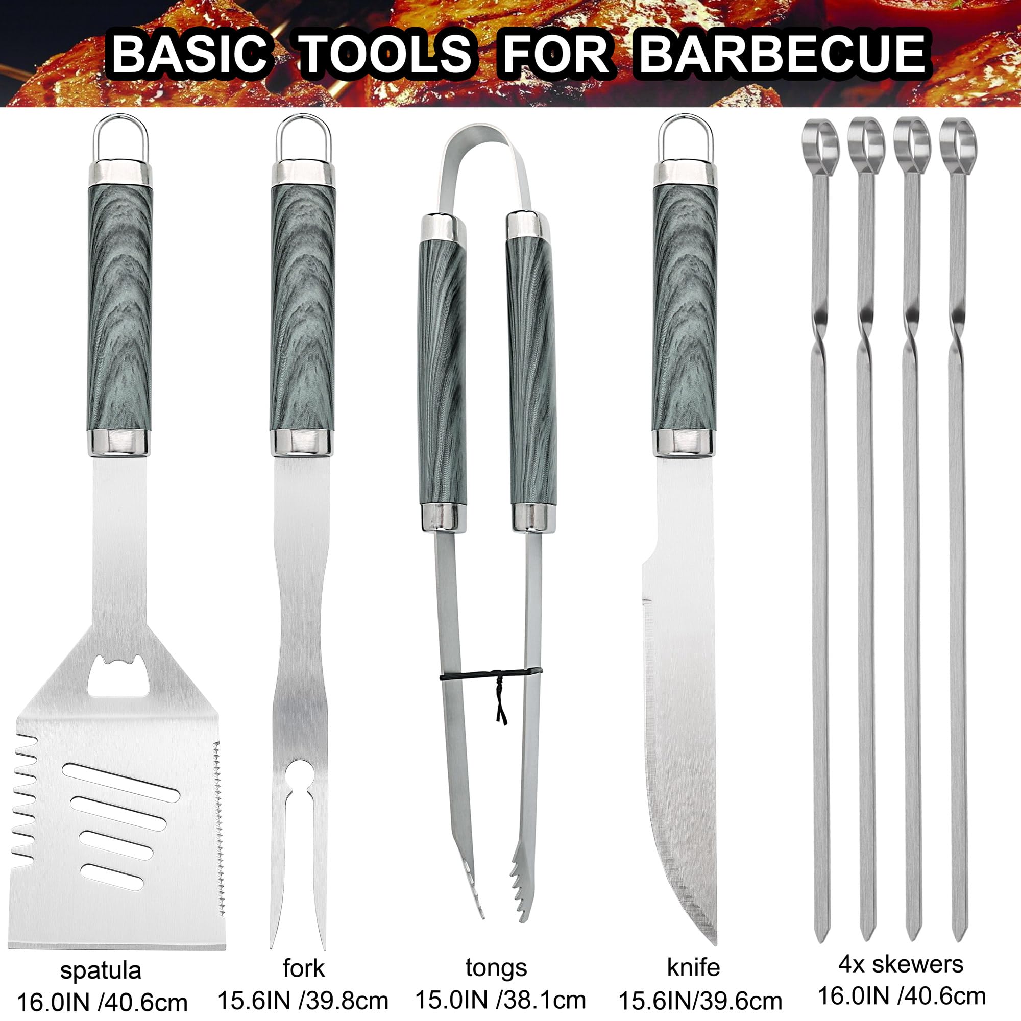 4-in-1 spatula and meat fork from grilljoy set