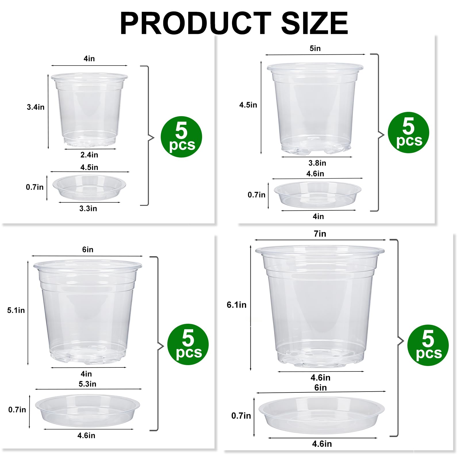 4 inch Hemikaki nursery pot front view with saucer