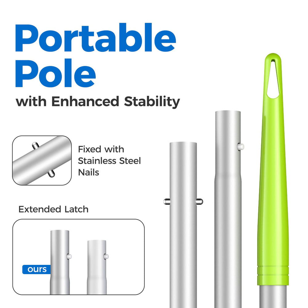 4-section detachable pole of Mowend Pool Skimmer Net