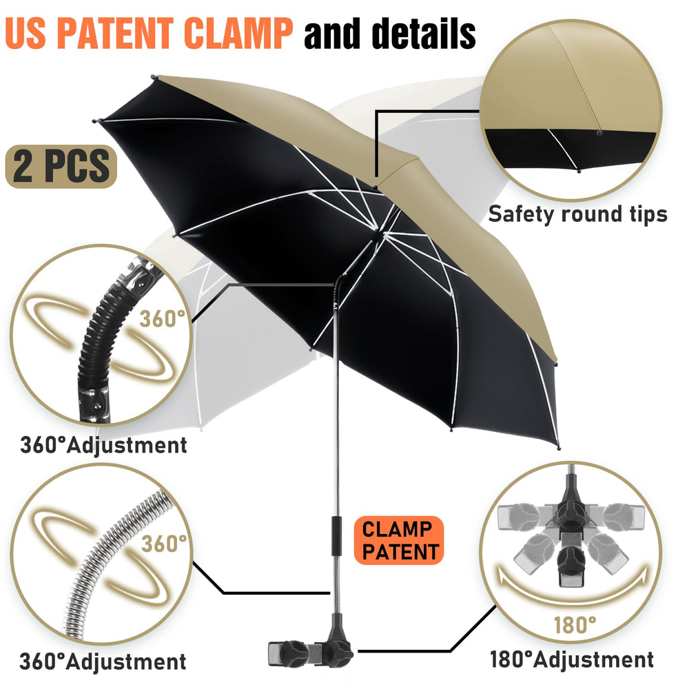 42-inch NBtoUS beach umbrella with carbon fiber ribs