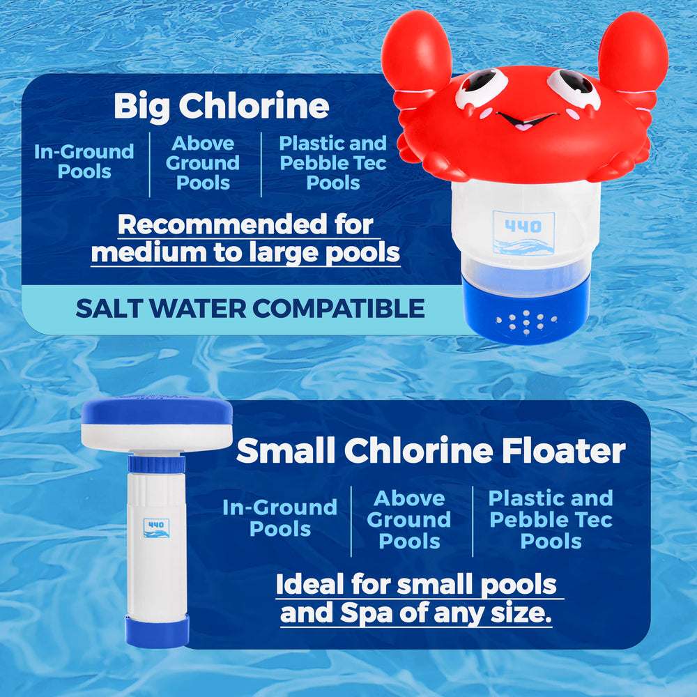 440 Crab Chlorine Floater packaging information