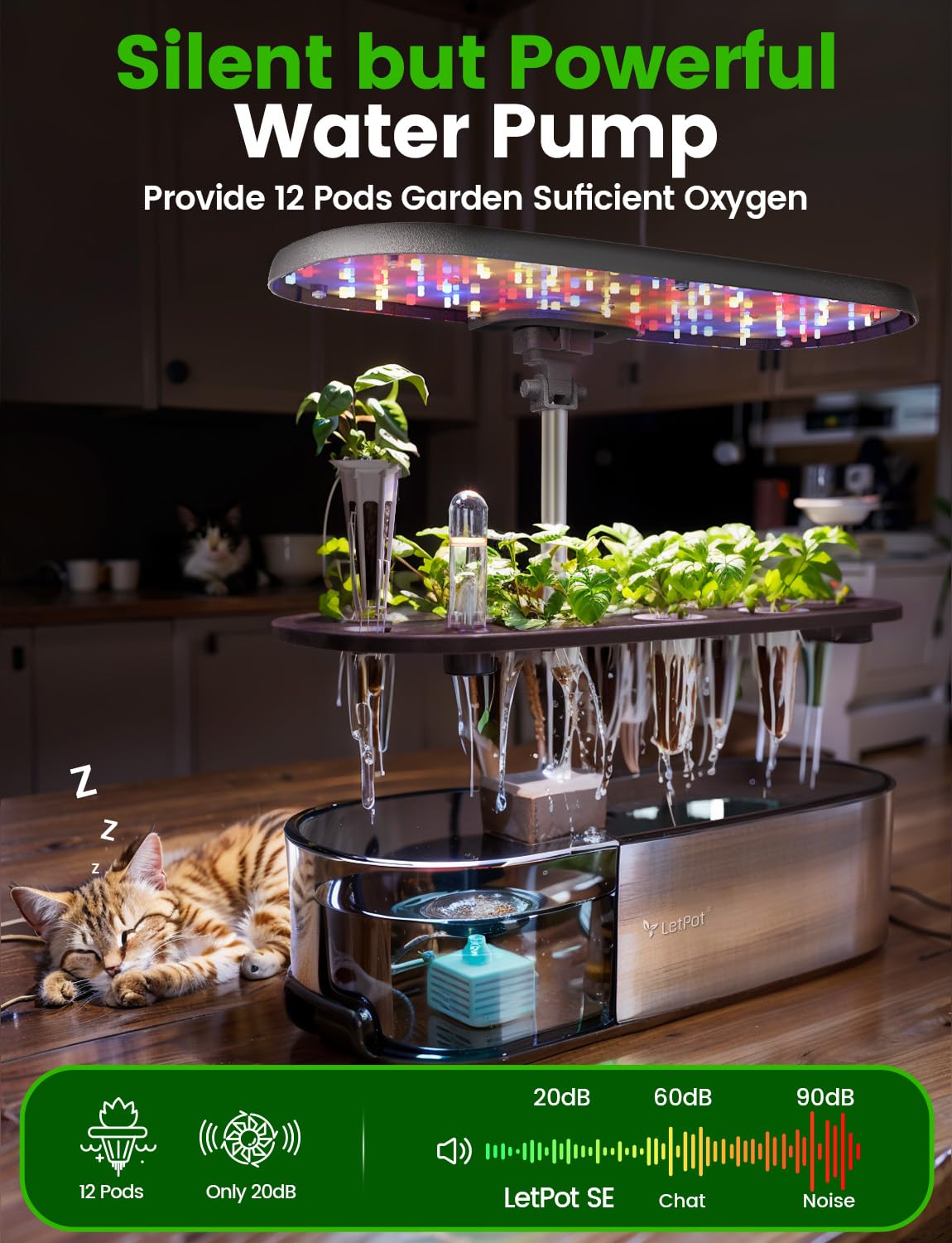 5.5-liter water tank of the LETPOT Hydroponic System