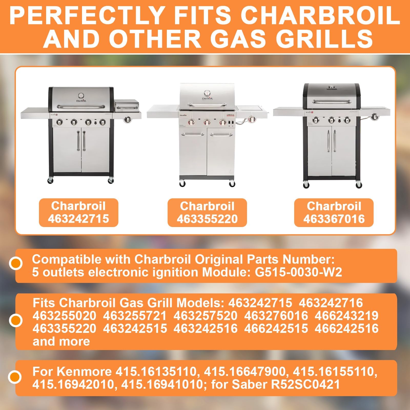 5 outlet electronic ignition module for Charbroil grill