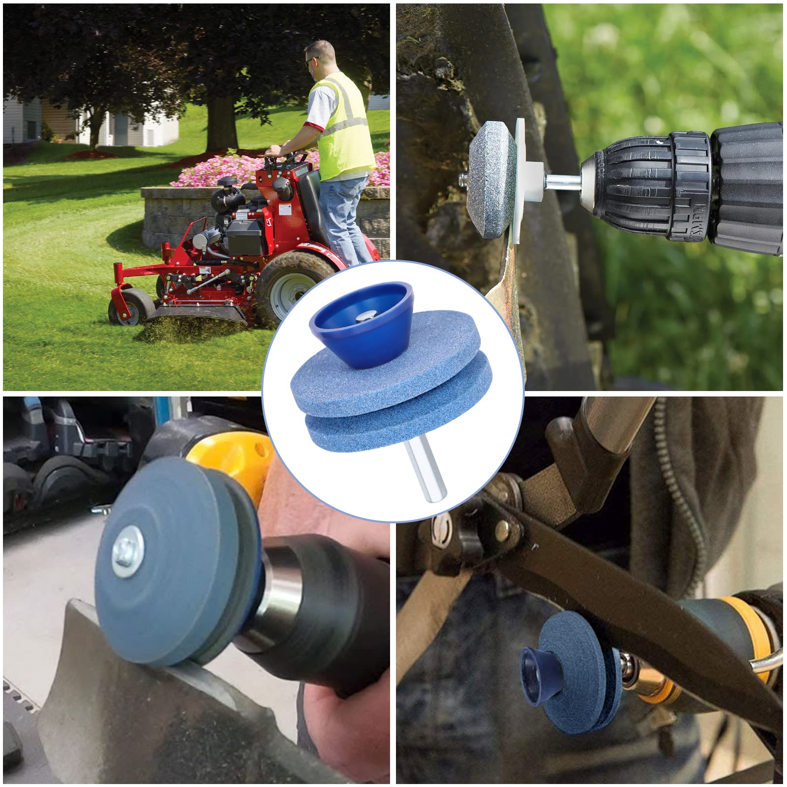 5-pack cenoz lawn mower blade sharpeners displayed