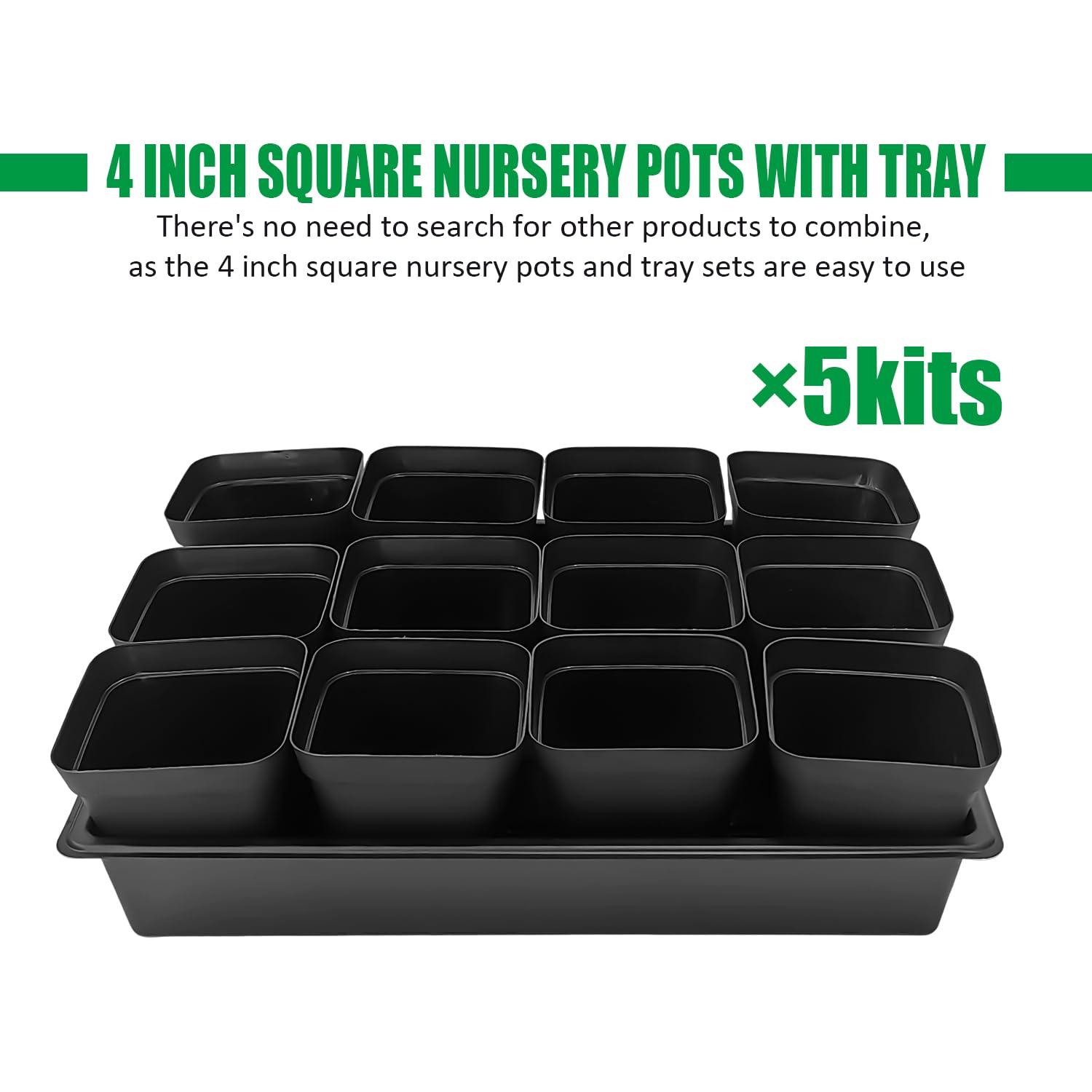 5 seedling trays for RooTrimmer nursery pots