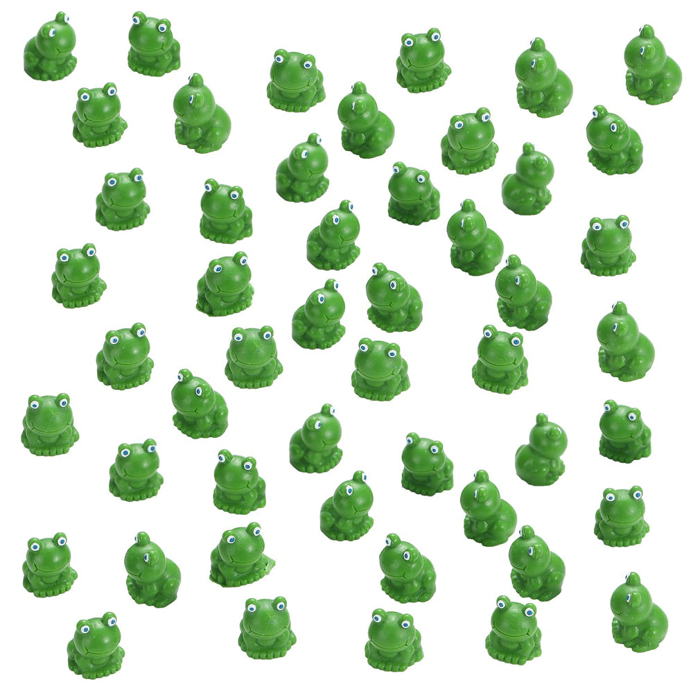 50 EKisemio mini frog figurines in green