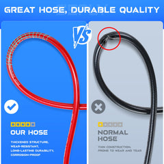 50 FT sewer jet hose close-up showing durable construction
