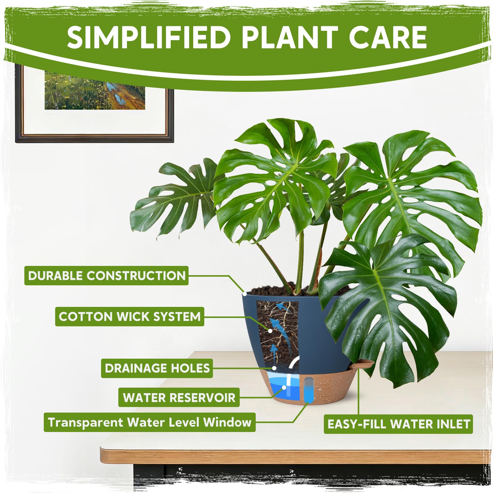 6.5-inch Goproauto pot for flowering plants