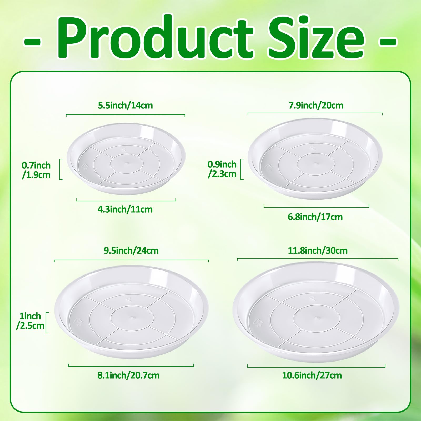 6 inch clear plant saucer from Augshy