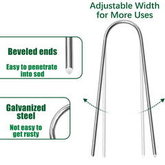 6 inch U-shaped garden stakes packaged for sale