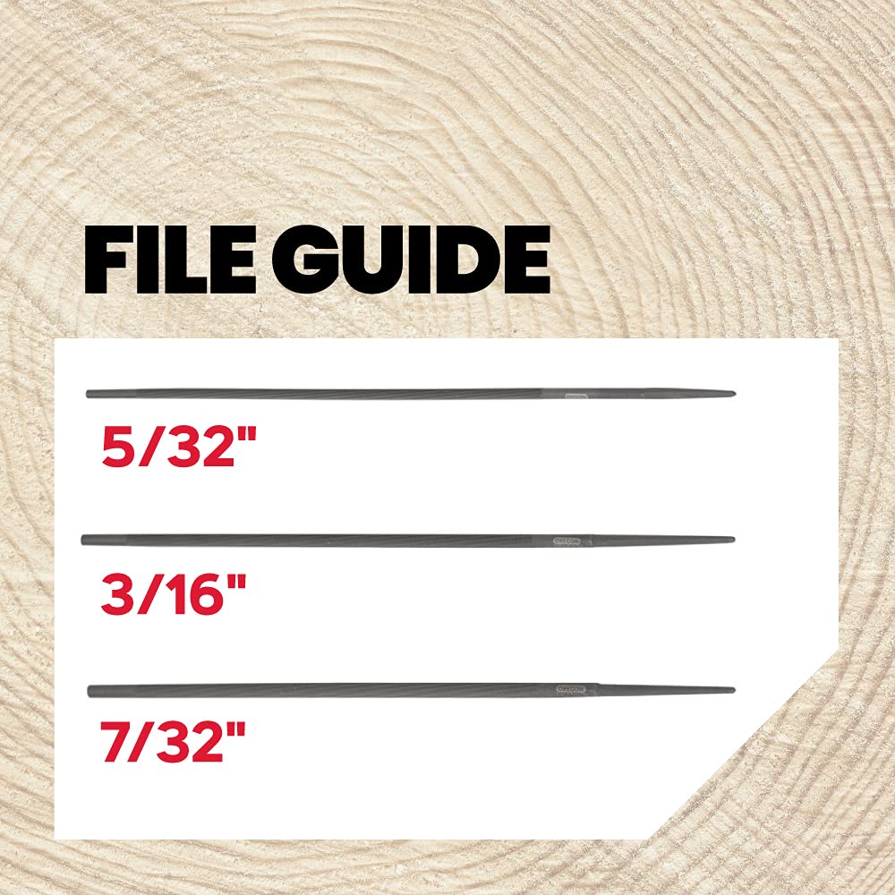 7/32 Inch round saw chain file part of Oregon sharpening kit