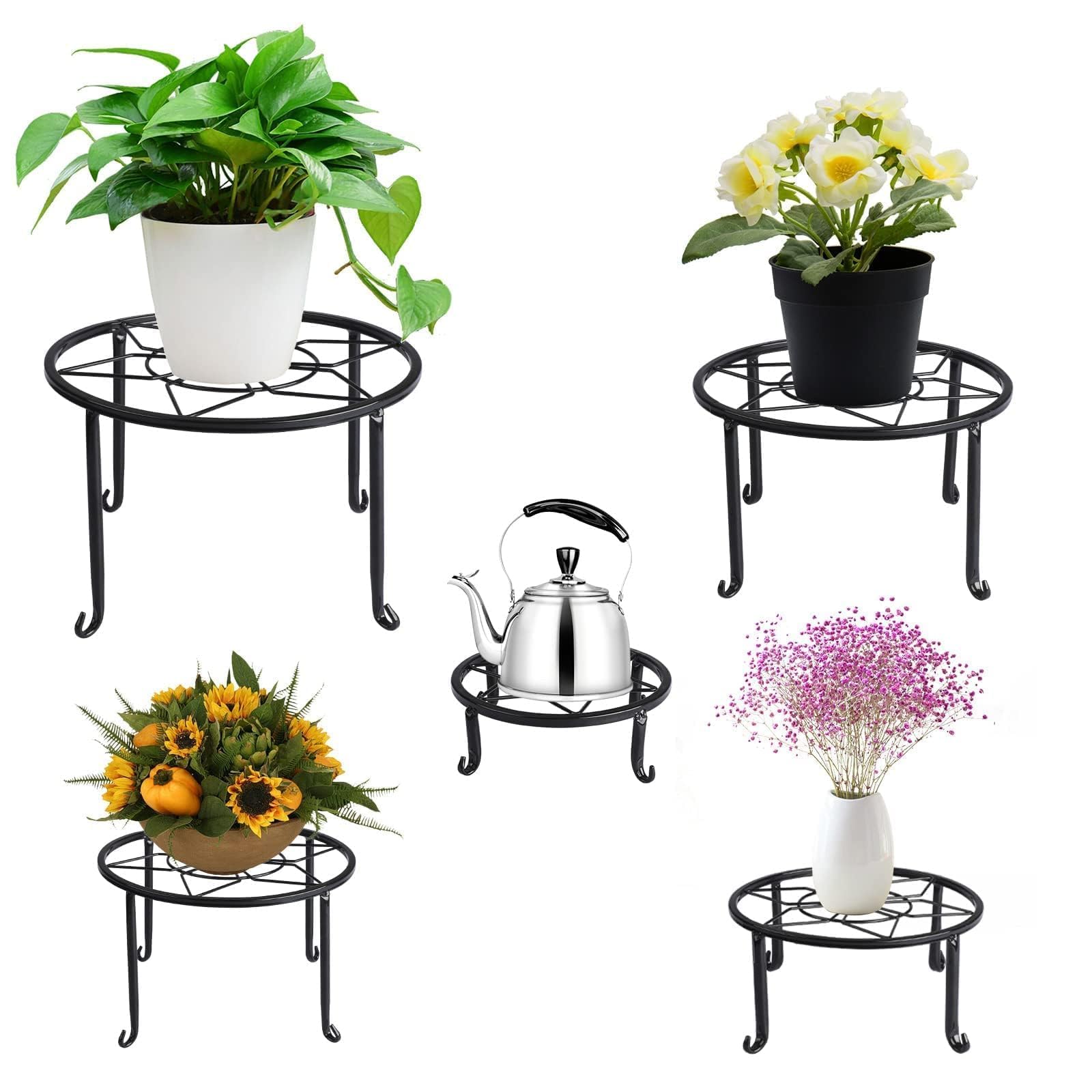 7-inch Autopromake plant stand on a patio