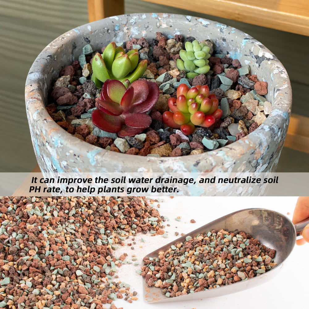 7lb package of CJGQ lava rocks for gardening