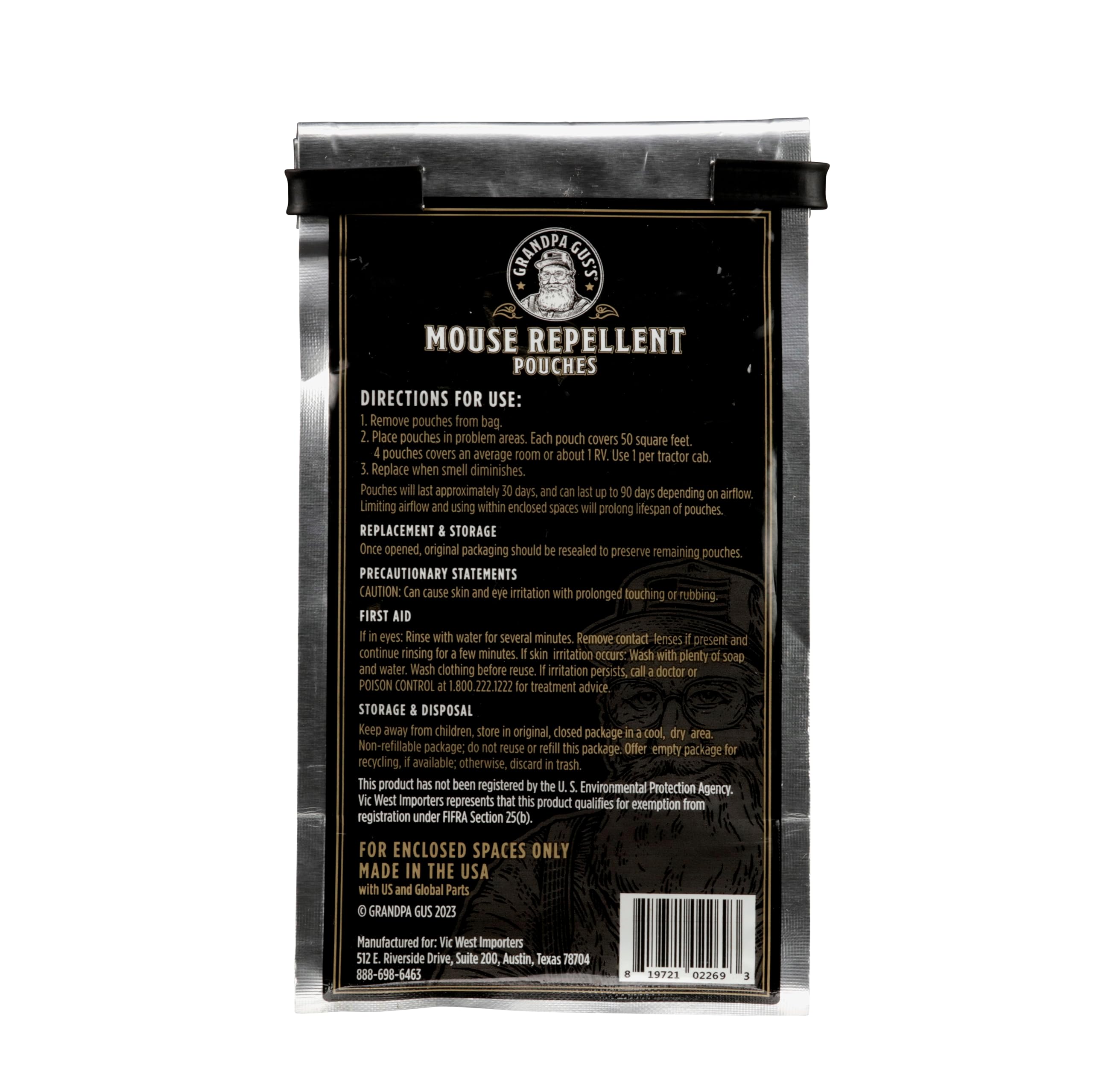 8 oz bottle of Grandpa Gus's rodent repellent spray
