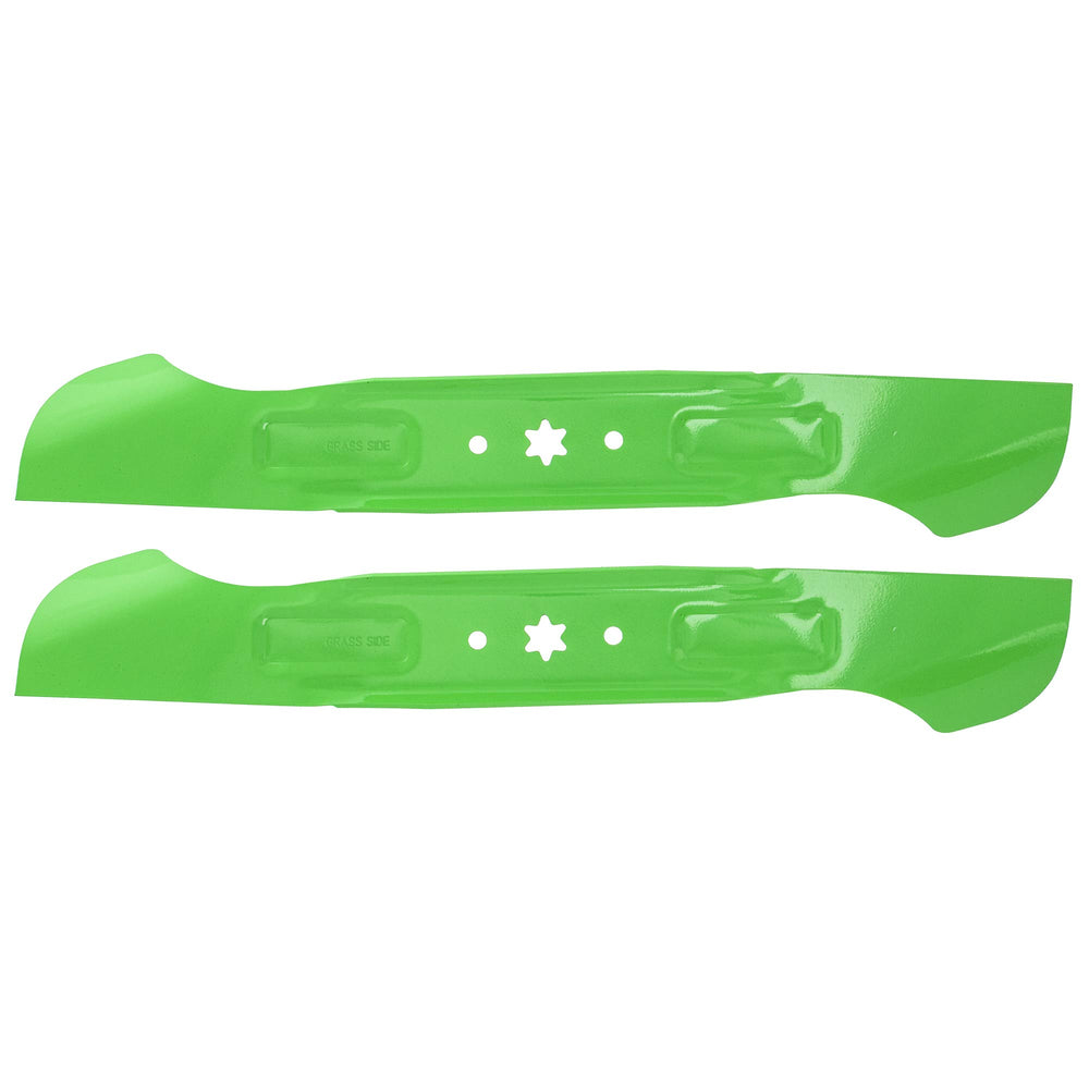 8TEN LawnRAZOR Mower Blade side view, Notched High Lift design