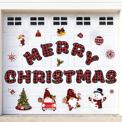 90shine Christmas Garage Door Decorations Magnets set with letters and festive designs