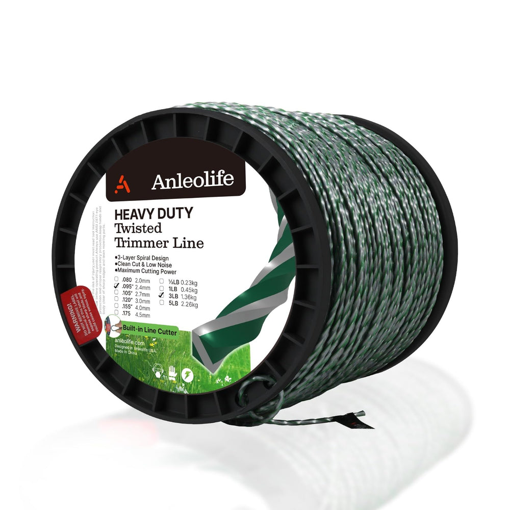 A ANLEOLIFE 3-layer twisted string trimmer line spool, 1181ft