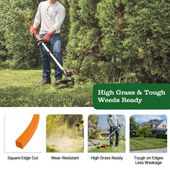 A ANLEOLIFE 5 lb trimmer line spool with embedded cutter feature