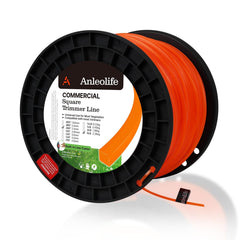 A ANLEOLIFE Commercial Square String Trimmer Line bright orange spool