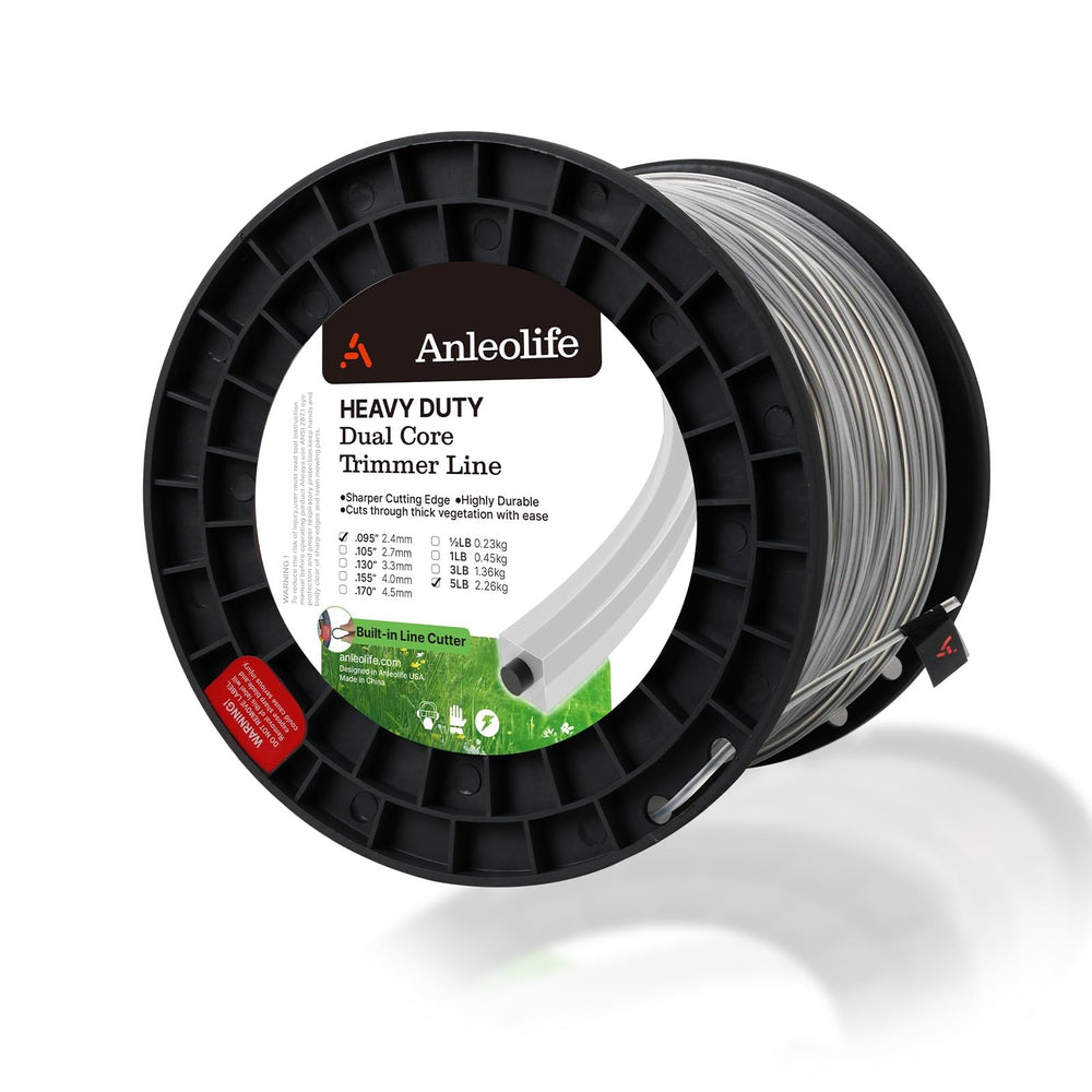 A ANLEOLIFE Heavy Duty Dual-Core Trimmer Line 1280ft spool