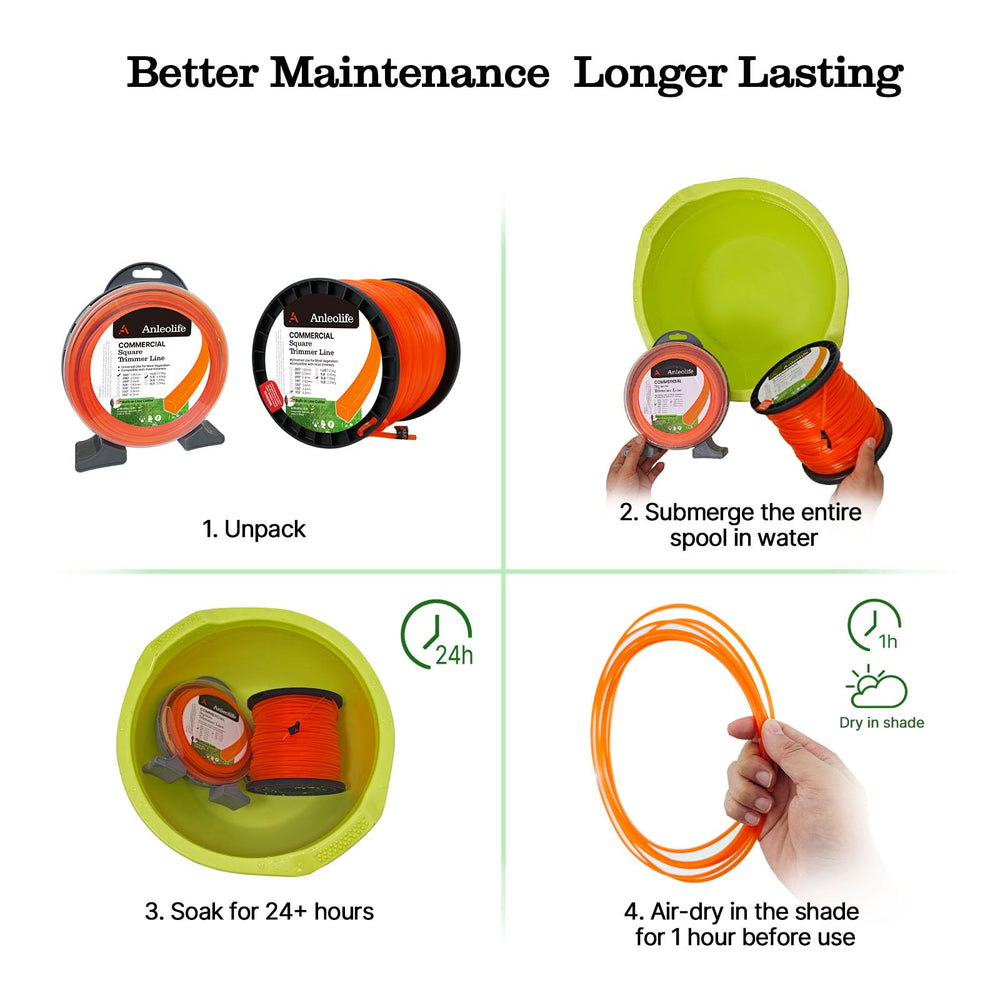 A ANLEOLIFE trimmer line spool dimensions on a measuring tape