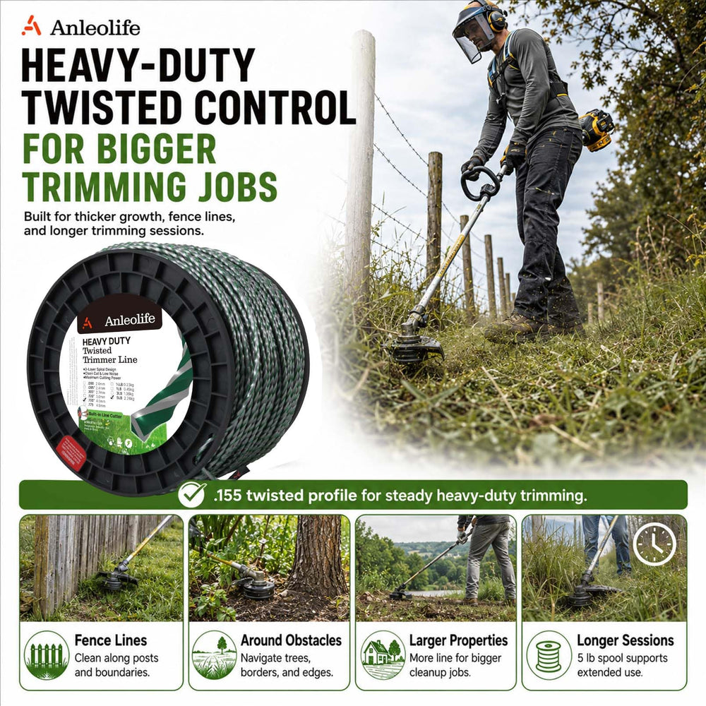 A ANLEOLIFE trimmer line spool side view with packaging details