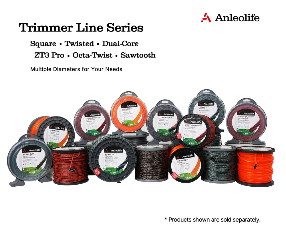 A ANLEOLIFE trimmer line with cutting performance demonstration