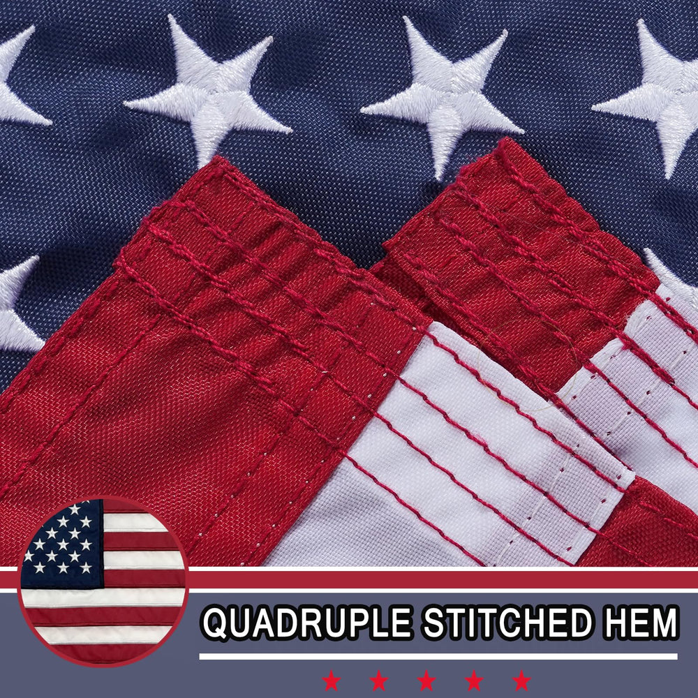 A-ZCOVER American Flag with quadruple stitched hem
