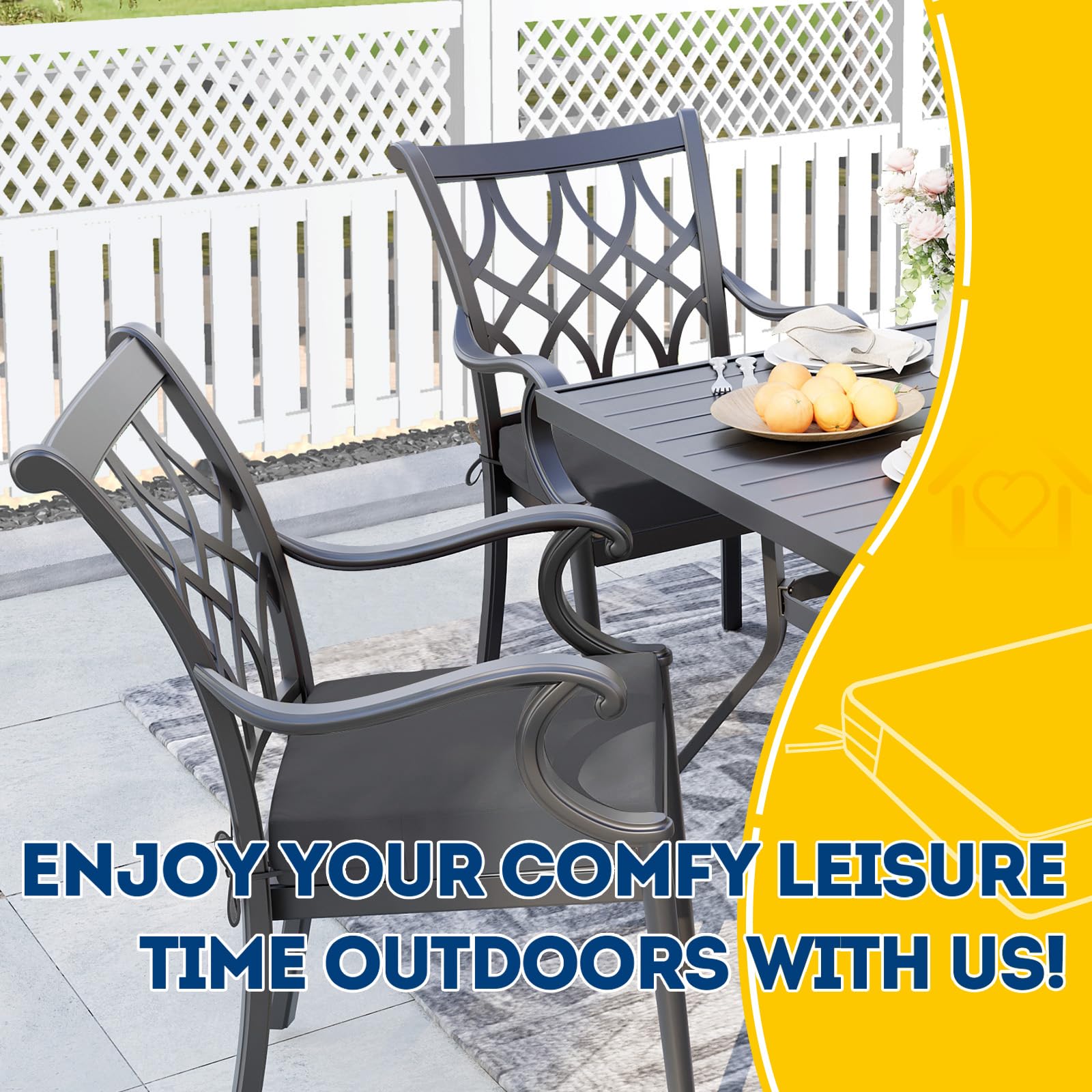 AAAAAccessoires Outdoor Chair Cushion pack of 2