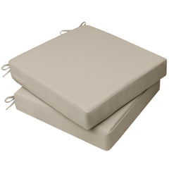AAAAAccessores Outdoor Chair Cushions set of 2, Khaki Beige, front view
