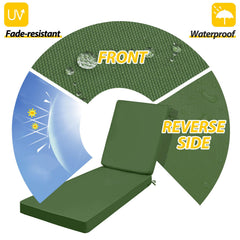 AAAAAccessories Outdoor Chaise Lounge Cushion side view showing piped edges