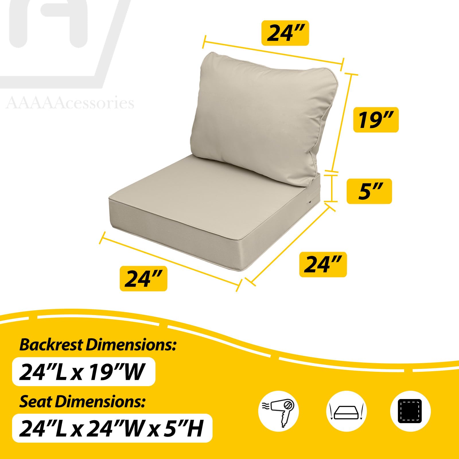 AAAAAcessories cushion beside patio furniture