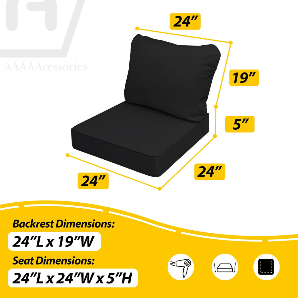 AAAAAcessories Outdoor Chair Cushion displayed with garden furniture