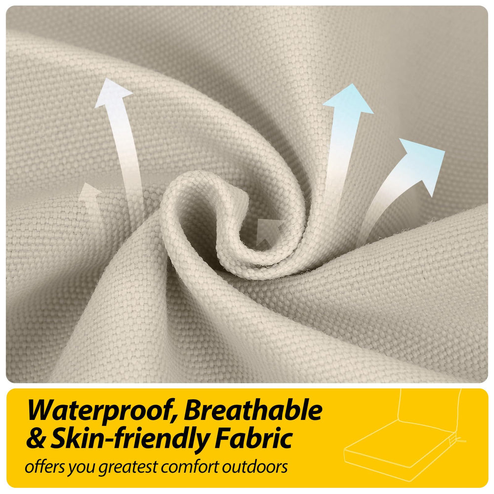 AAAAAcessories Outdoor Chair Cushion with zippered cover detail