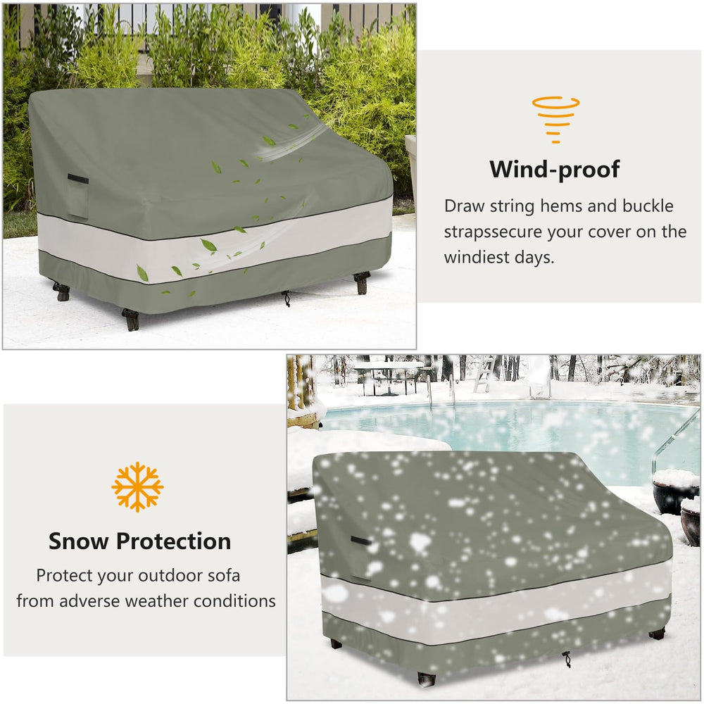 Aacabo Outdoor Sofa Cover packed in storage bag