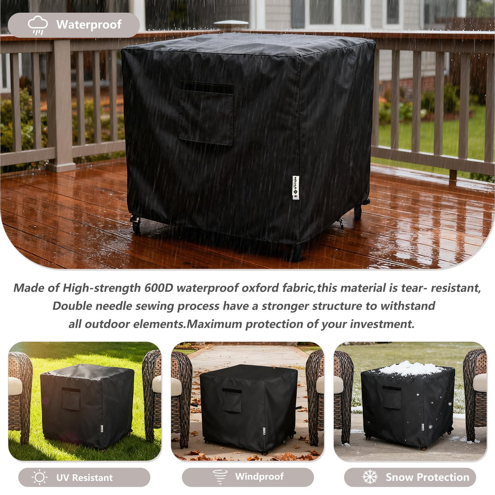 Aacabo Patio Wicker Side Table Cover packaging