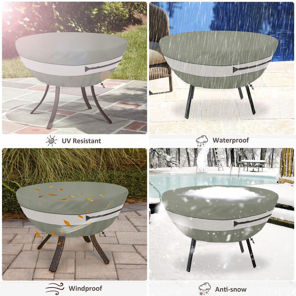 Aacabo Round Patio Table Cover fabric texture close-up